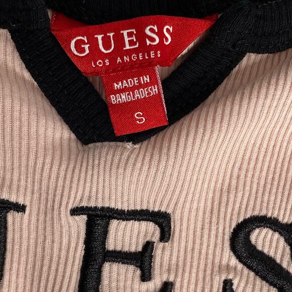 Guess Pink Ribbed Tank Body Suit Small - Picture 5 of 6